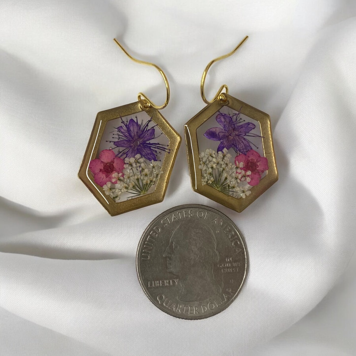 Pink Plum Blossoms and Purple Sweetleaf with Queen Anne’s Lace