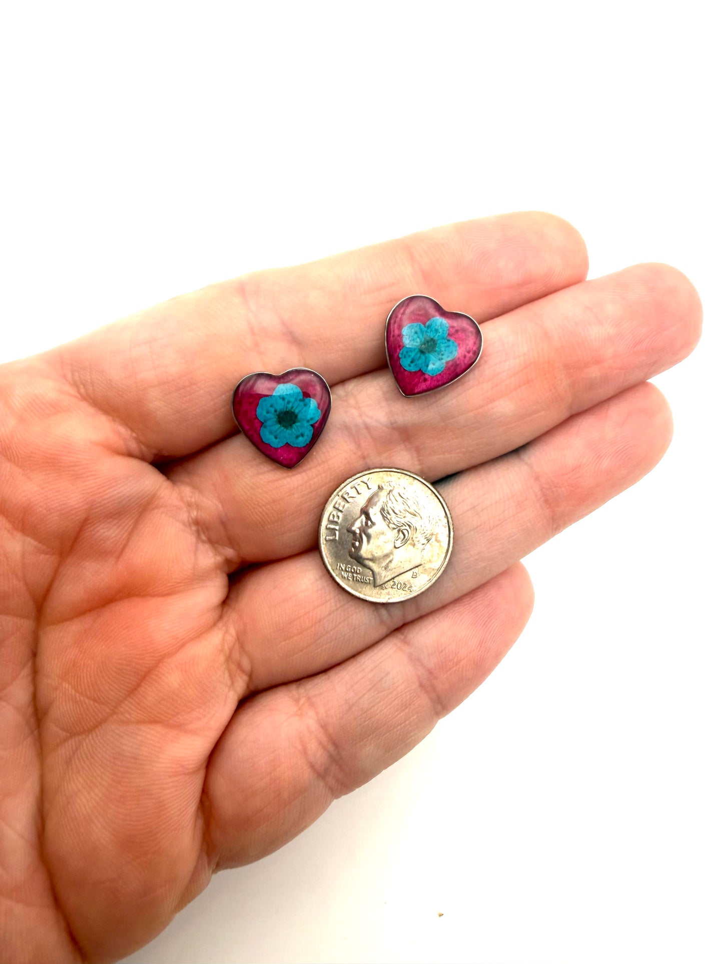Heart Shaped Stainless Steel Valentines Day Studs