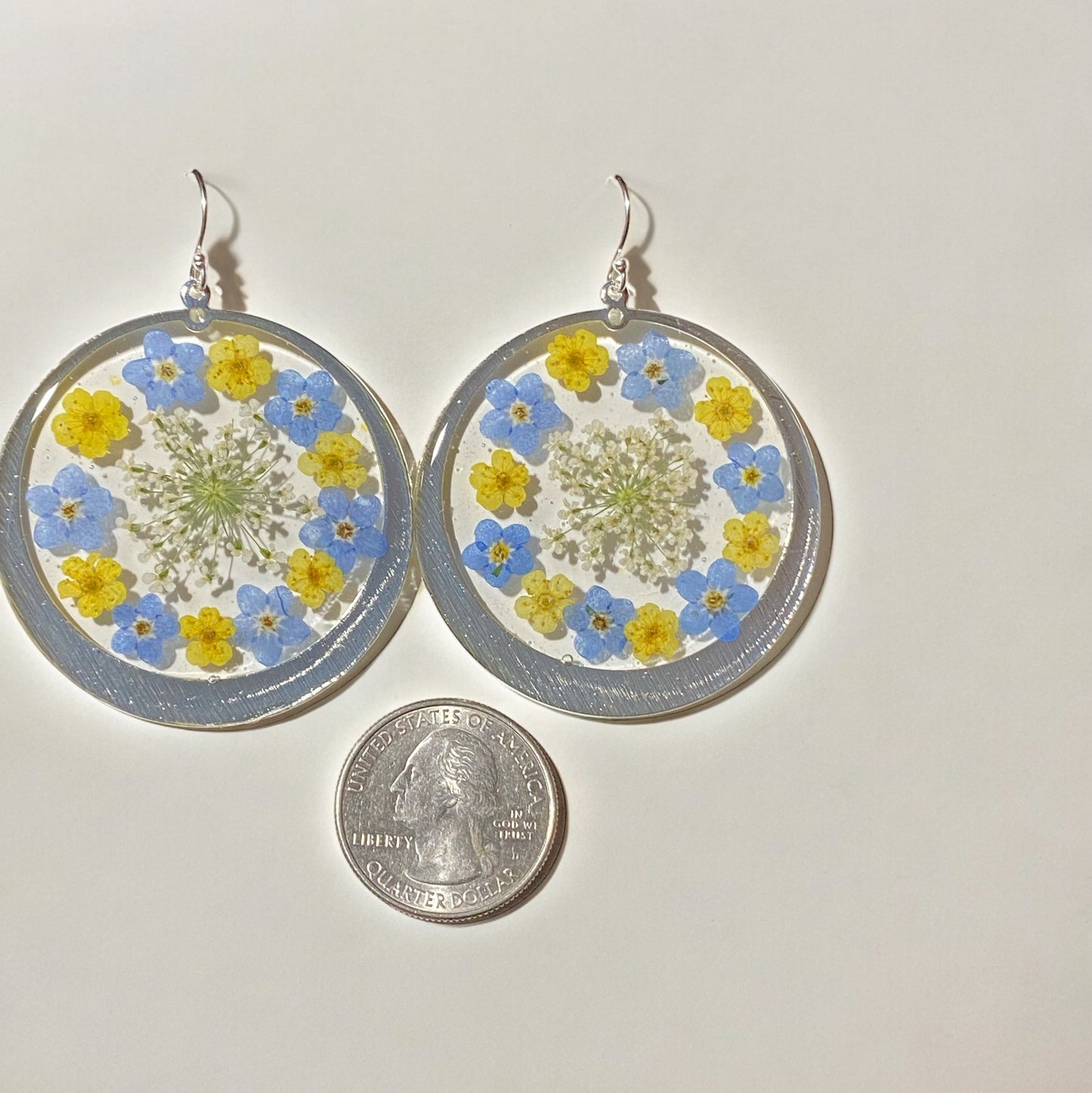 Yellow Plum Blossoms, Blue Forget-Me-Nots and Queen Anne’s Lace