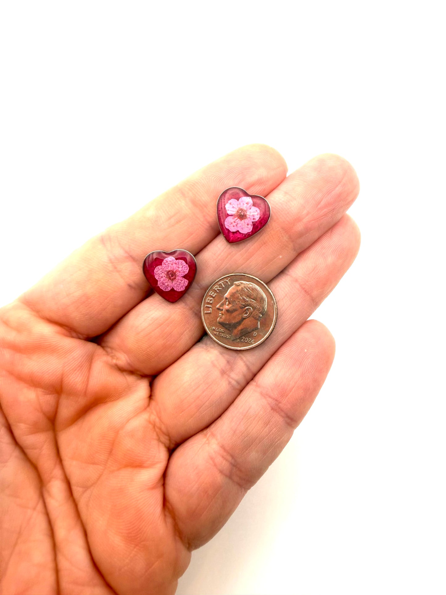 Heart Shaped Stainless Steel Valentines Day Studs