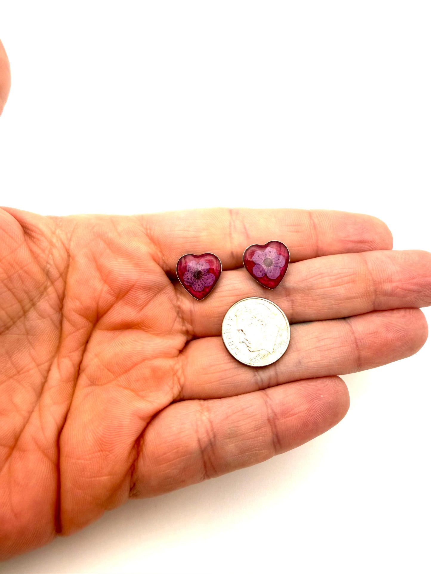 Heart Shaped Stainless Steel Valentines Day Studs