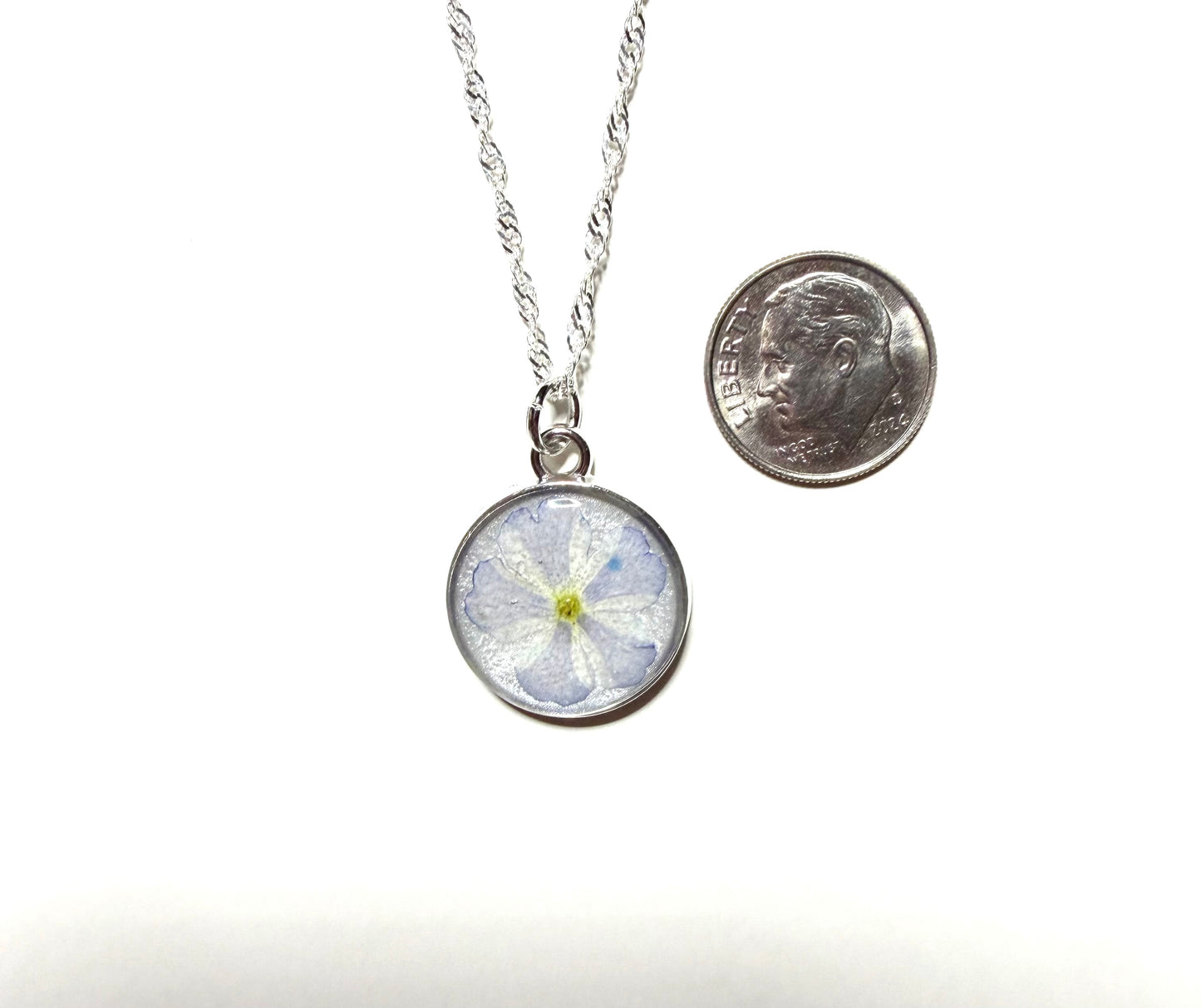 Opal Colored Mica Powder with a Soft Blue Verbena on top