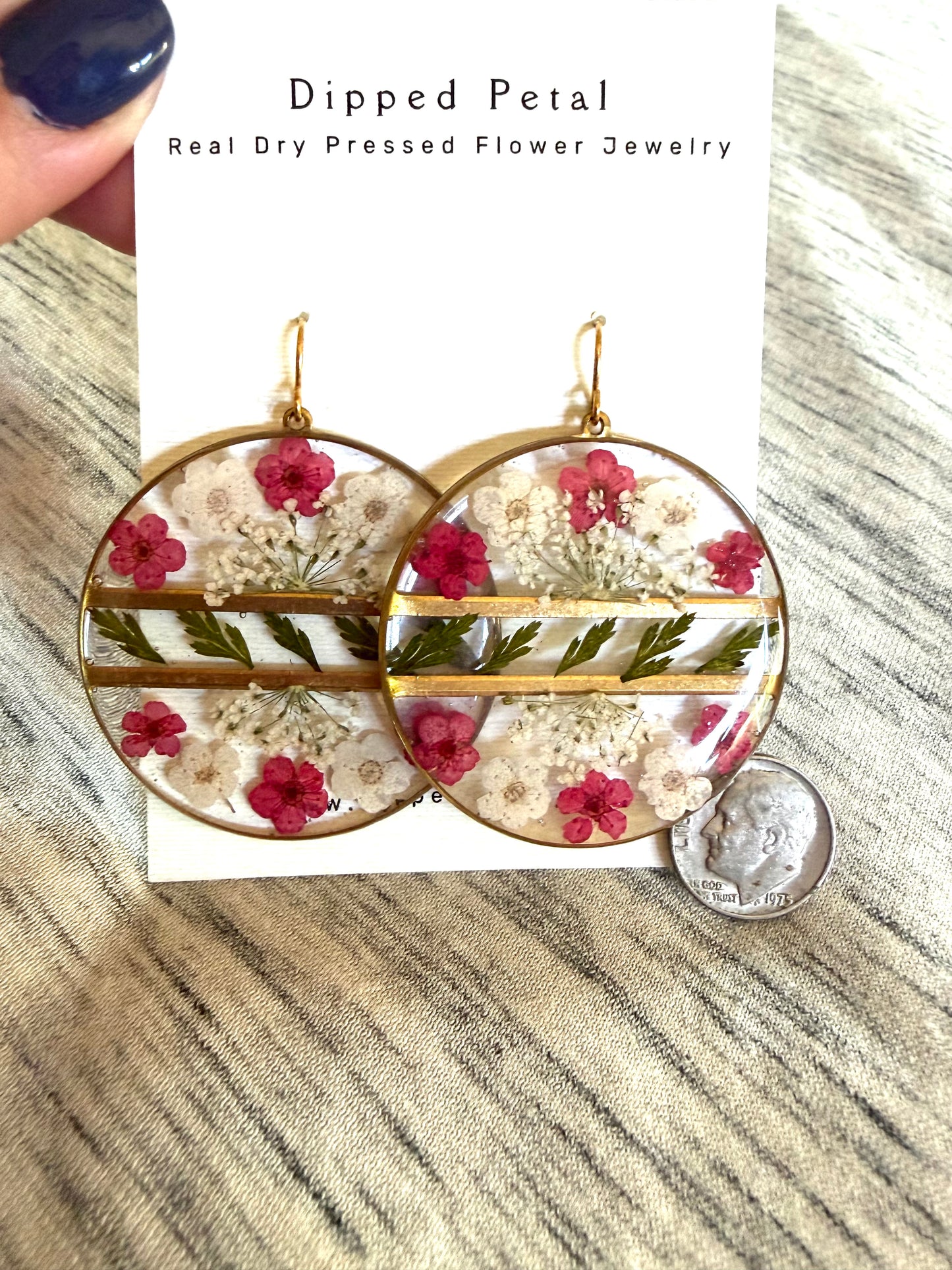 Dried Fern with Red and White Plum Blossoms and Queen Anne’s Lace