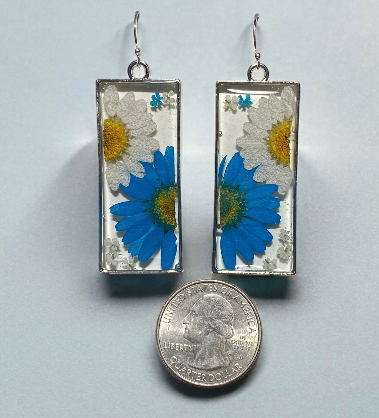 Blue and White Daisies with pieces of Queen Anne’s Lace