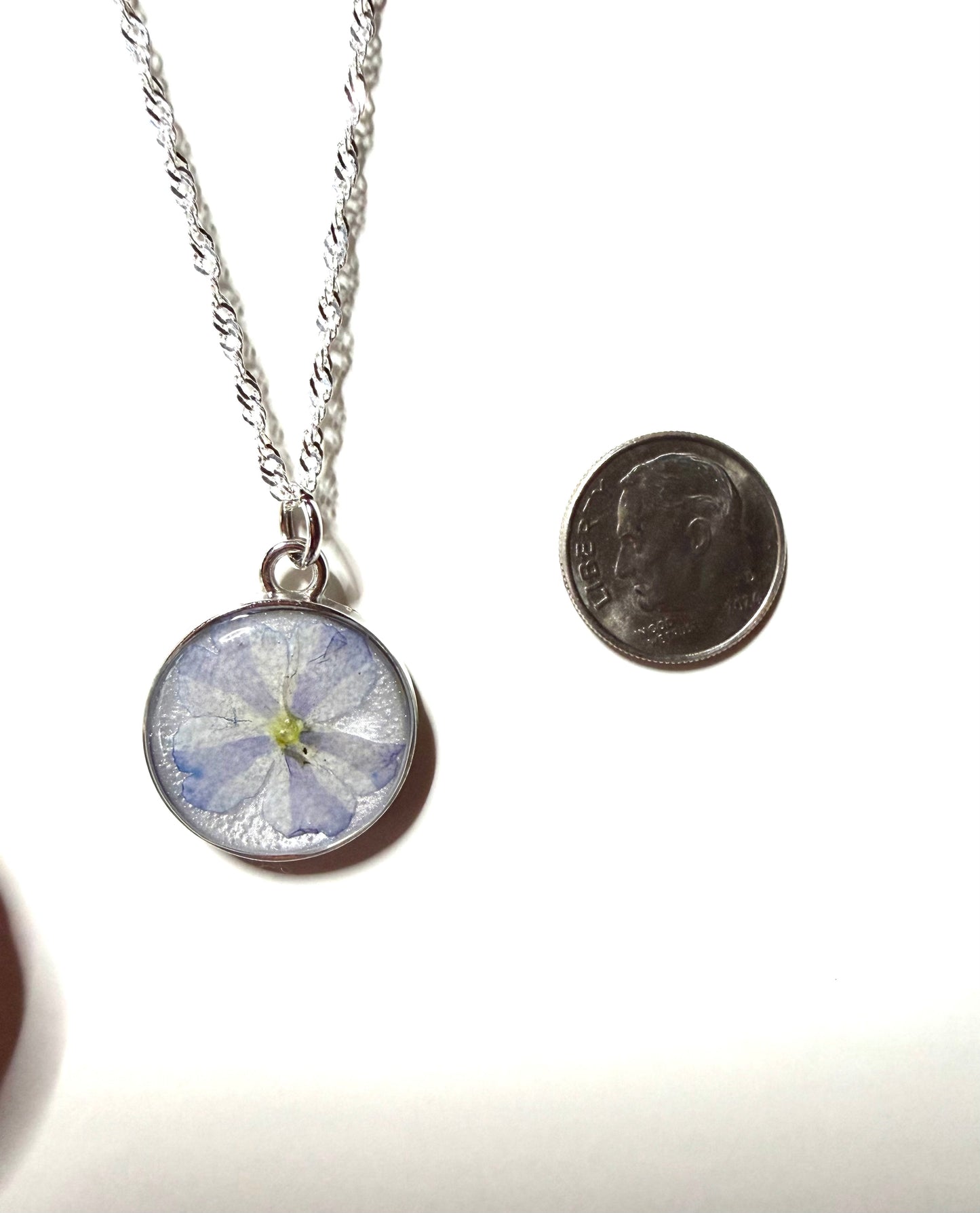 Opal Colored Mica Powder with a Soft Blue Verbena on top