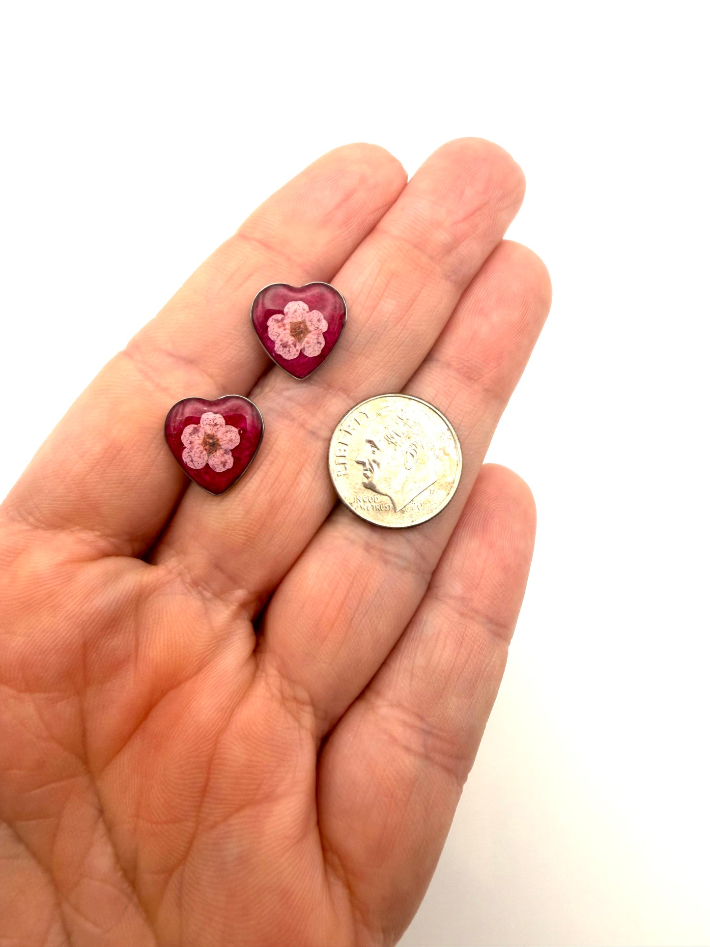 Heart Shaped Stainless Steel Valentines Day Studs