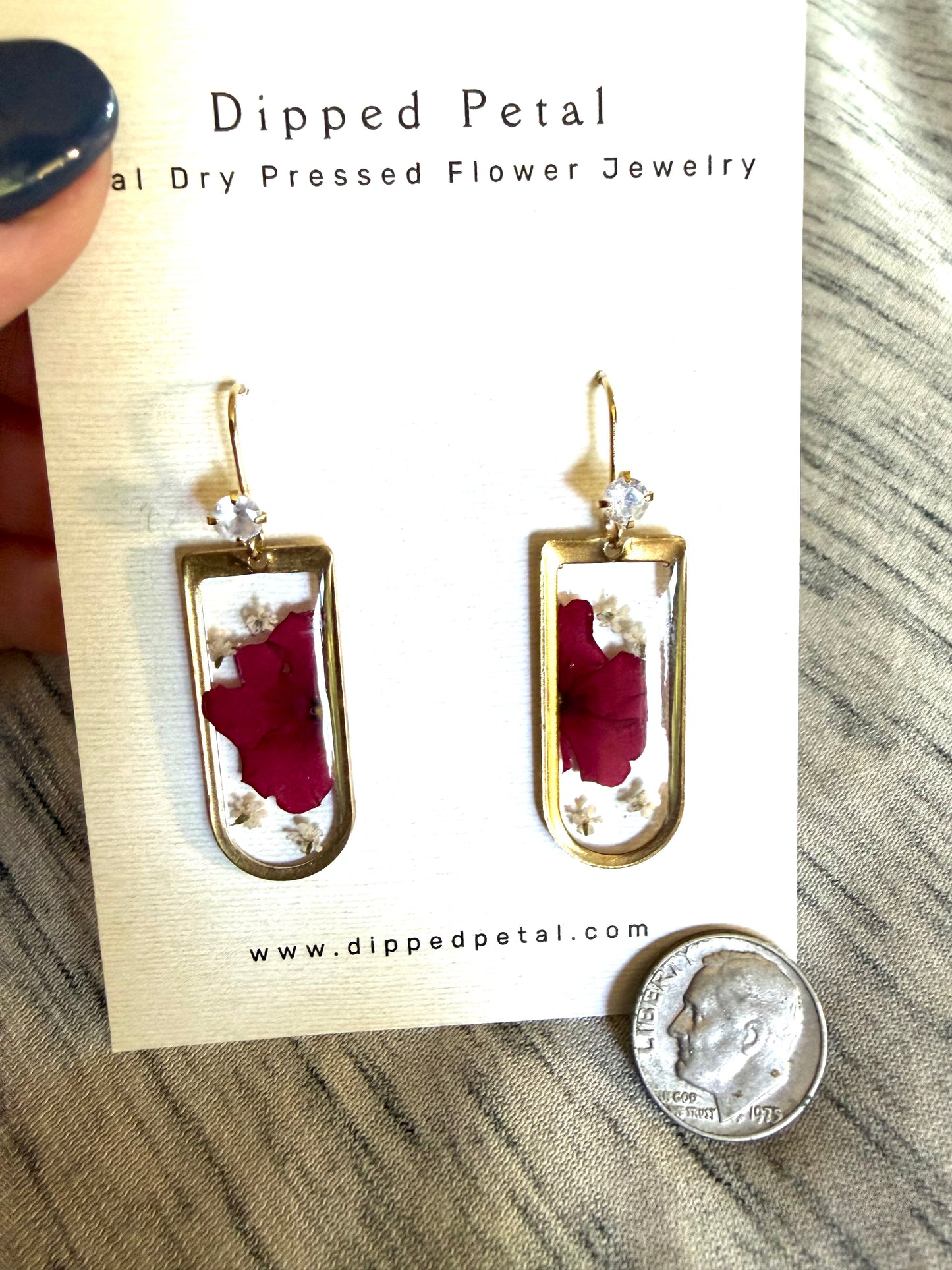 Red Verbena with Pieces of Queen Anne’s Lace