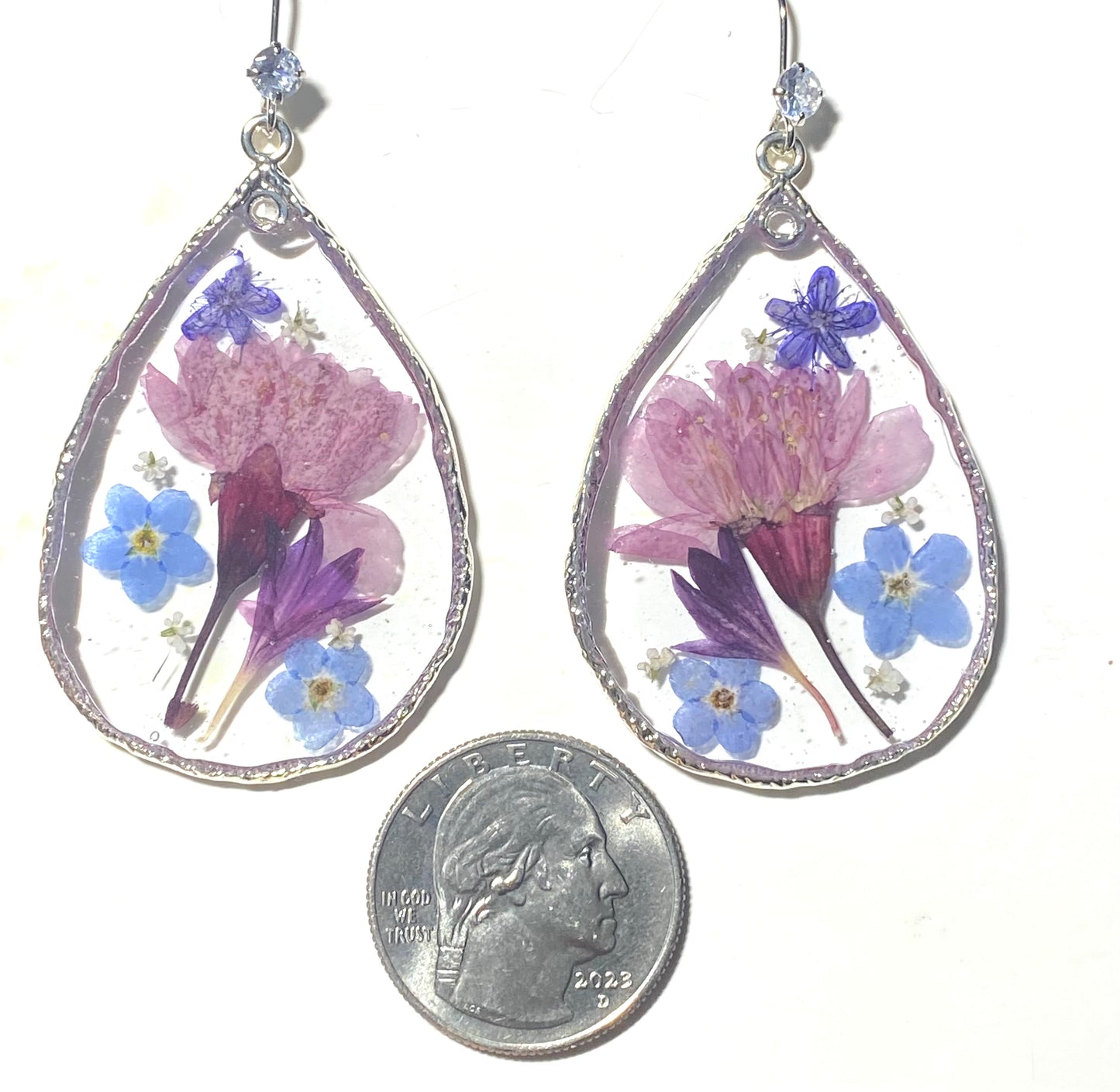 Cherry Blossoms, Forget-Me-Nots, with pieces of Queen Anne’s Lace