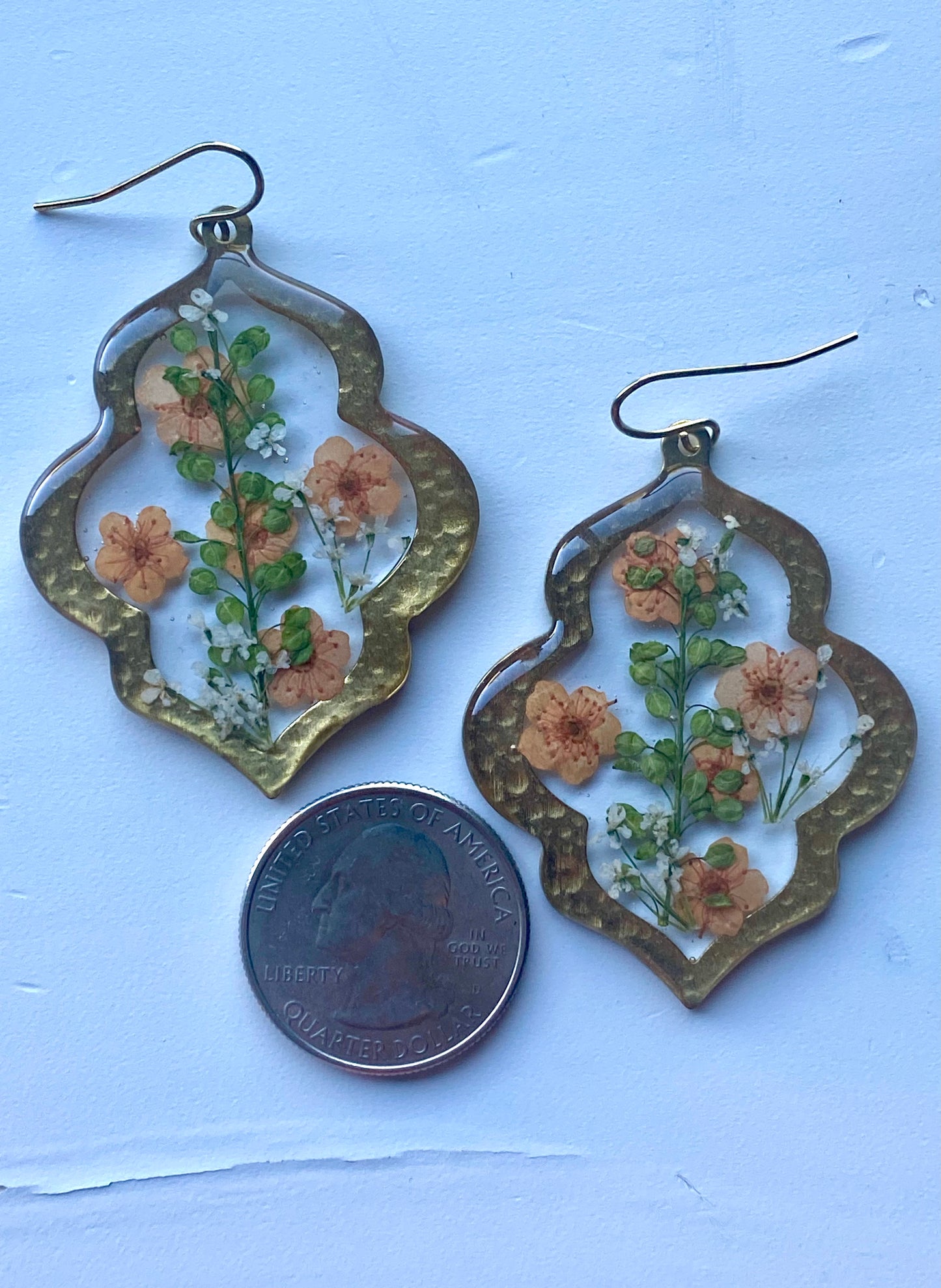 Pepperweed with Orange Plum Blossoms and White Queen Anne’s Lace