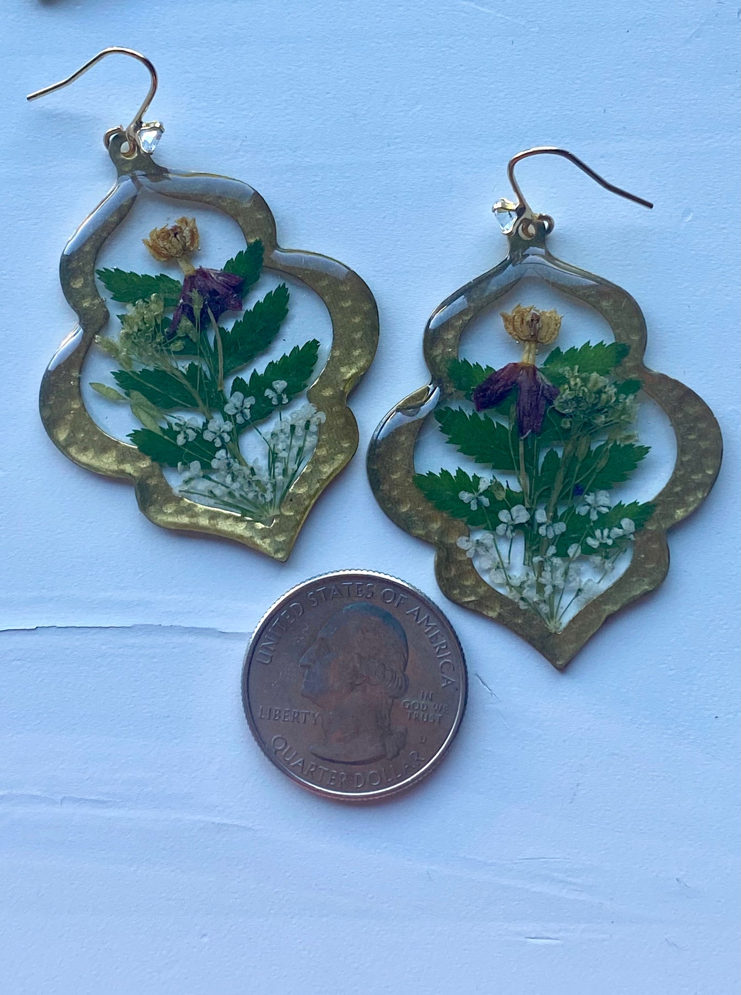 Dry Pressed Fern, Queen Anne’s Lace and Dancing Flower
