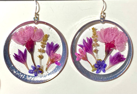 Cherry Blossoms with Mixed Bouquet Earrings