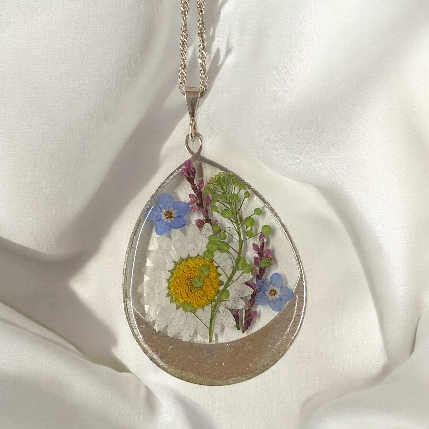 Daisy, Blue Forget-Me-Nots, Pepperweed and Snakeweed