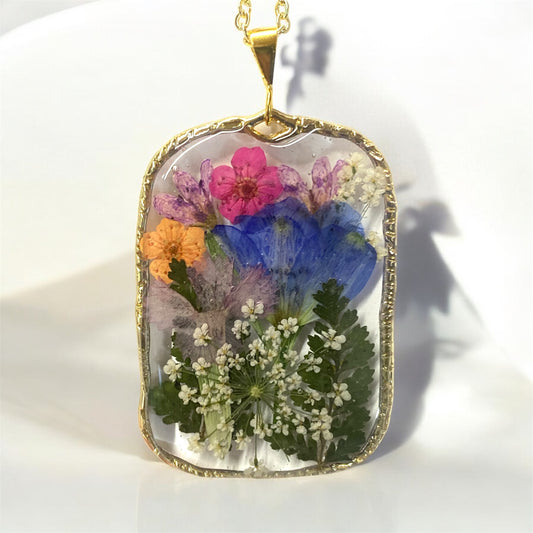 Bouquet of Flowers featuring Carnation, Plum Blossoms, Fern and Queen Anne’s Lace