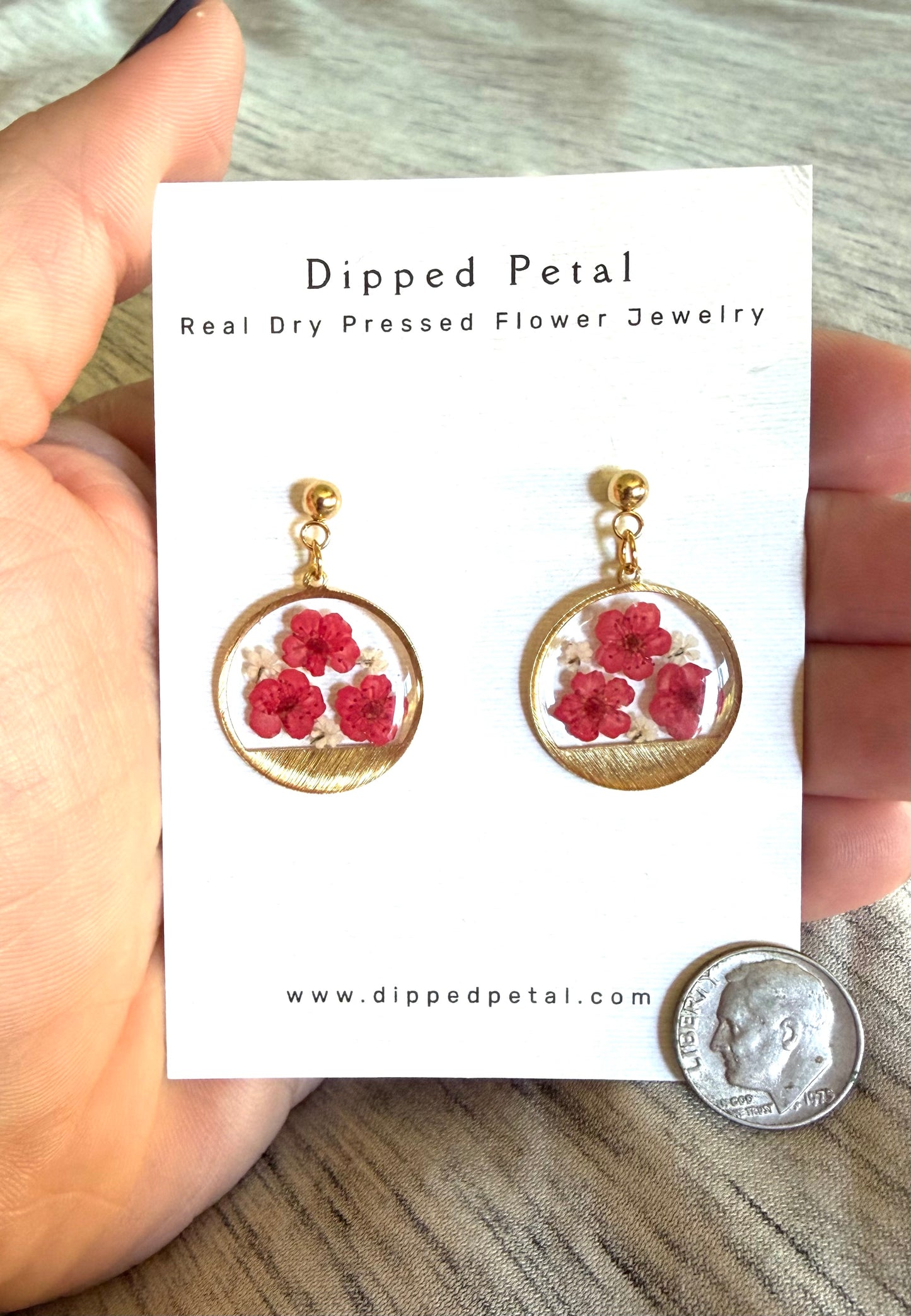 Red Plum Blossoms with Pieces of Queen Anne’s Lace