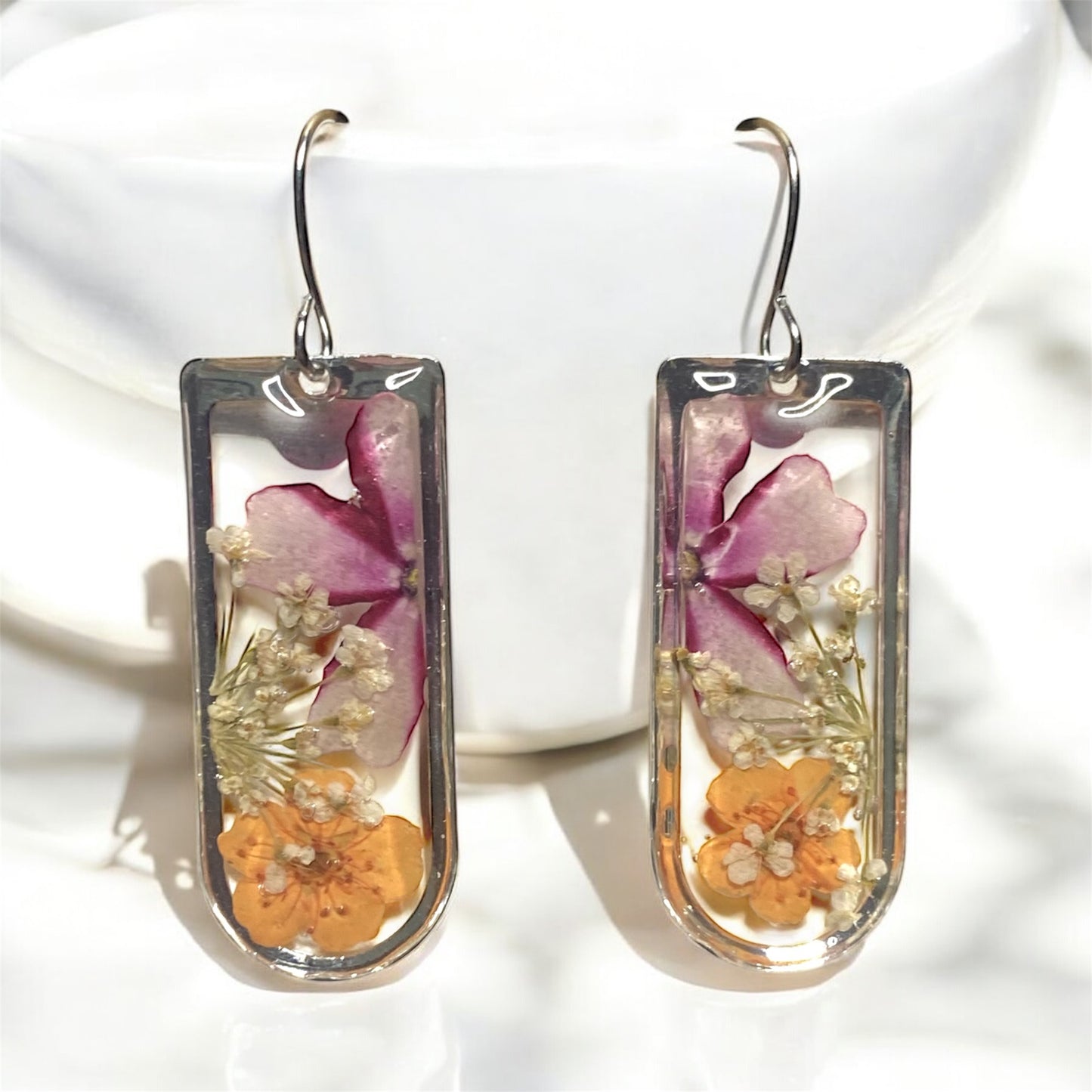 Orange Plum Blossoms, Verbena and Queen Anne’s Lace