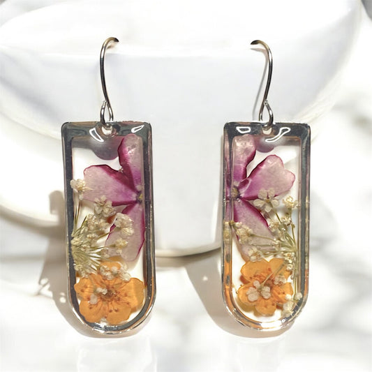 Orange Plum Blossoms, Verbena and Queen Anne’s Lace
