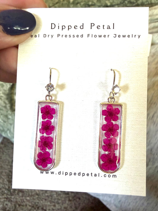 Opal White Colored Mica Powder with Hot Pink Plum Blossoms