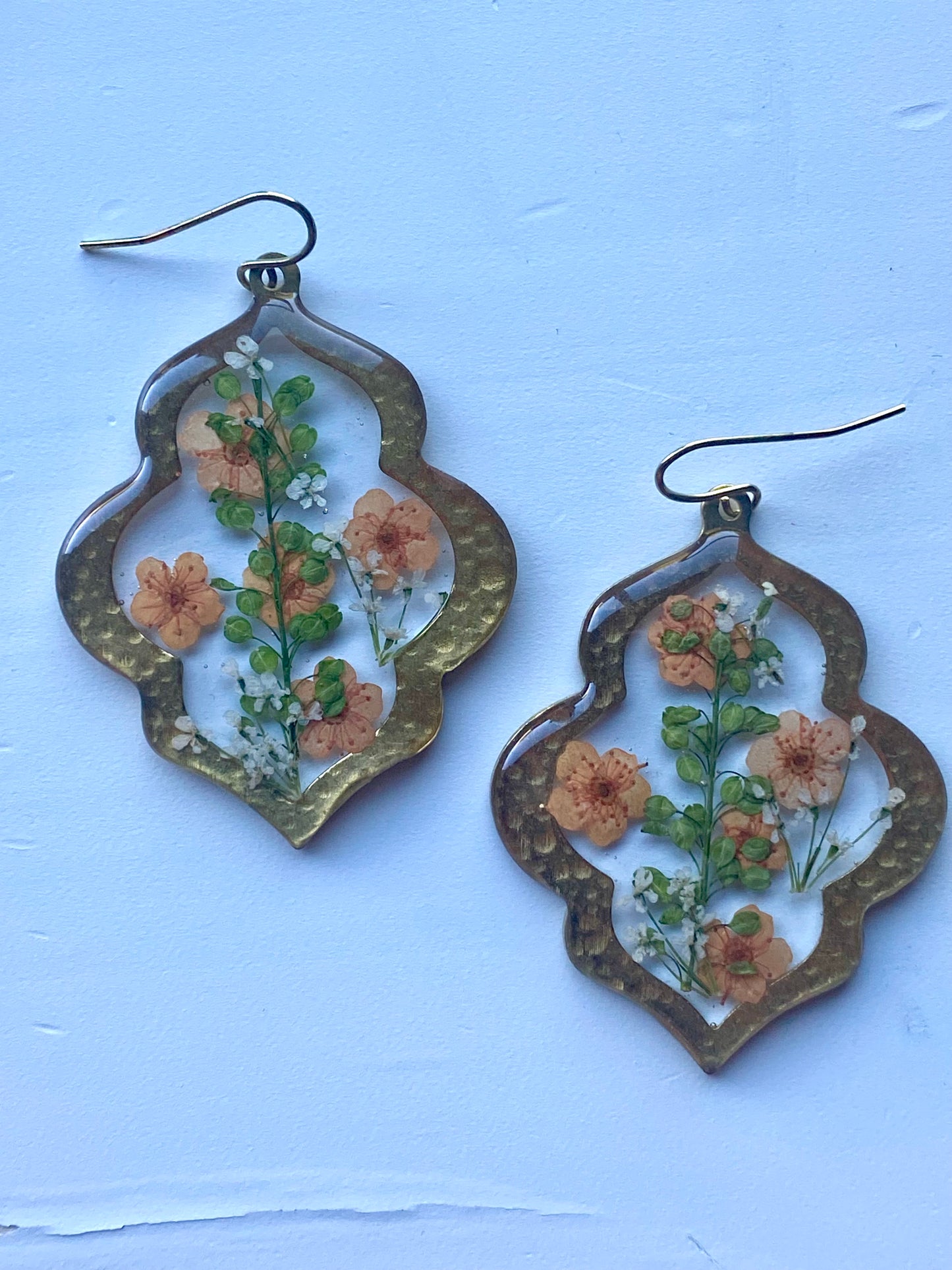 Pepperweed with Orange Plum Blossoms and White Queen Anne’s Lace