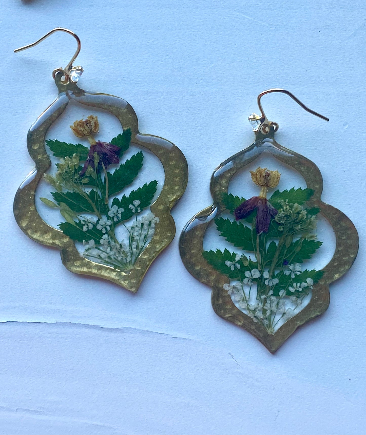 Dry Pressed Fern, Queen Anne’s Lace and Dancing Flower