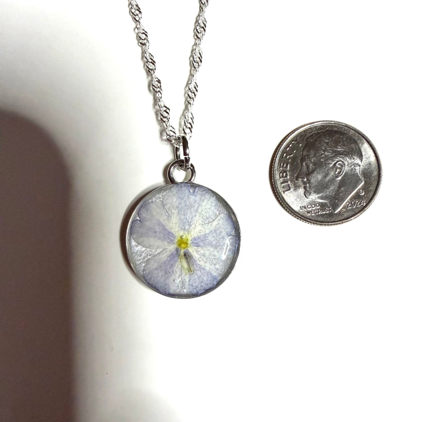 Opal Colored Mica Powder with a Soft Blue Verbena on top