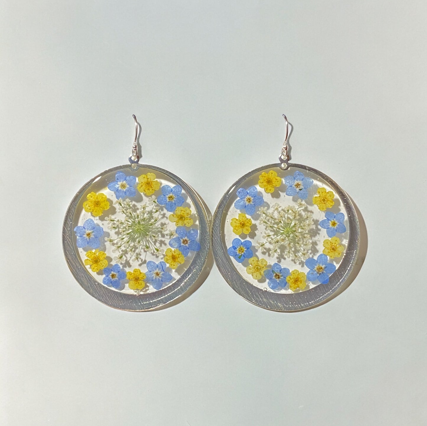 Yellow Plum Blossoms, Blue Forget-Me-Nots and Queen Anne’s Lace