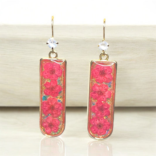 Glitter background with Red Plum Blossoms
