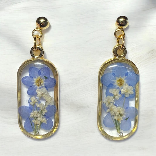 Blue Forget-Me-Nots with Queen Anne’s Lace