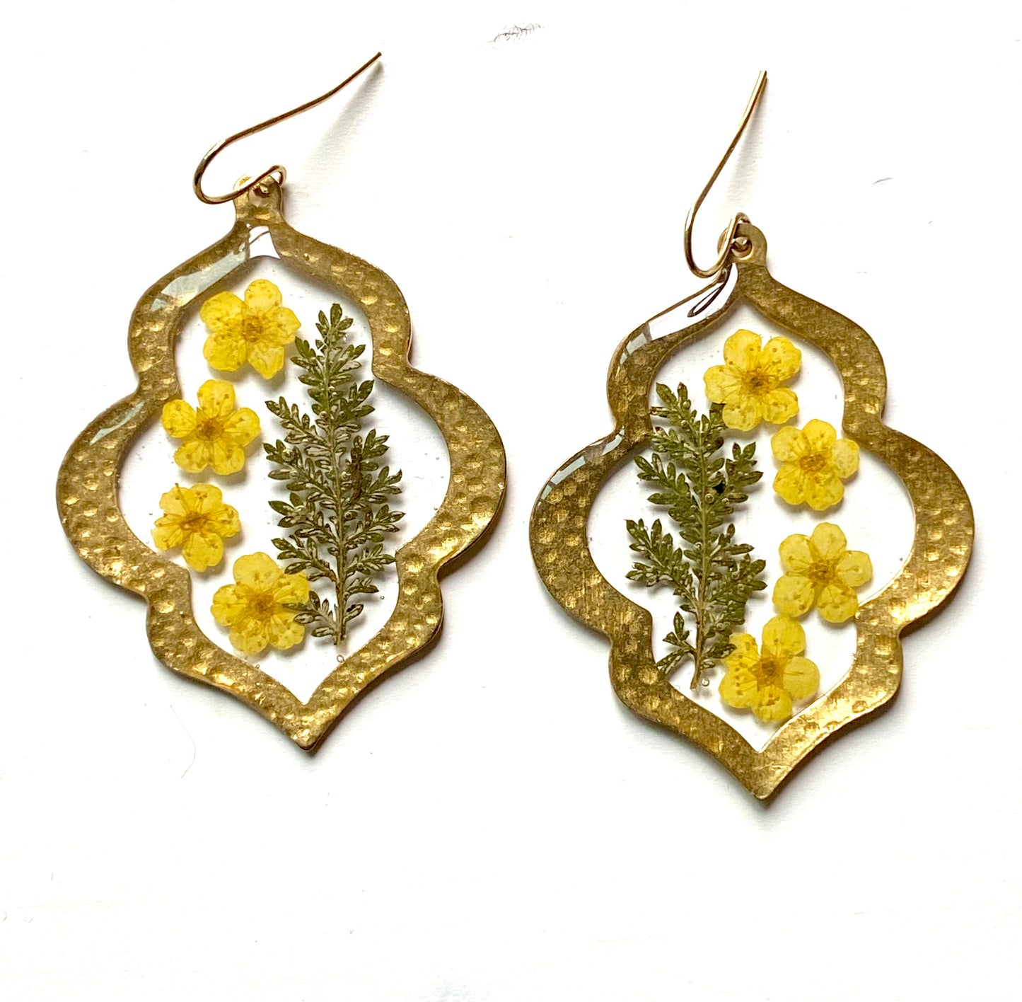 Yellow Plum Blossom Earrings