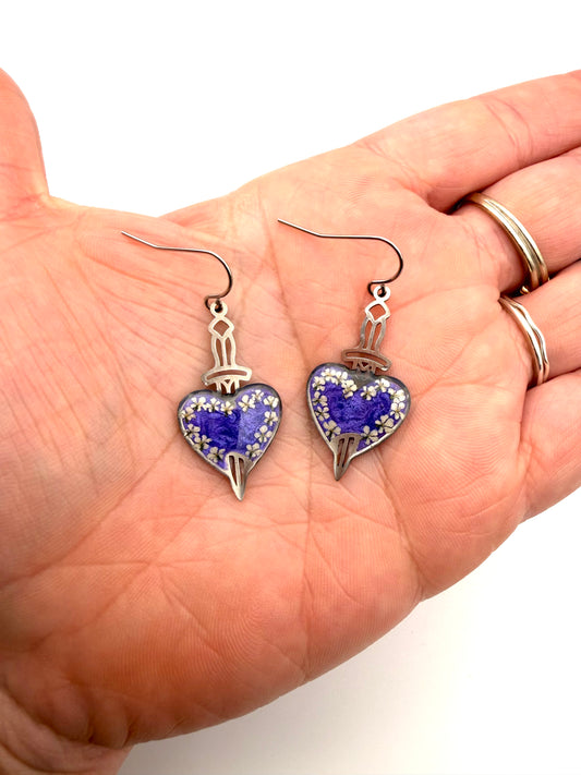 Heart Shaped Stainless Steel Valentines Day Earrings