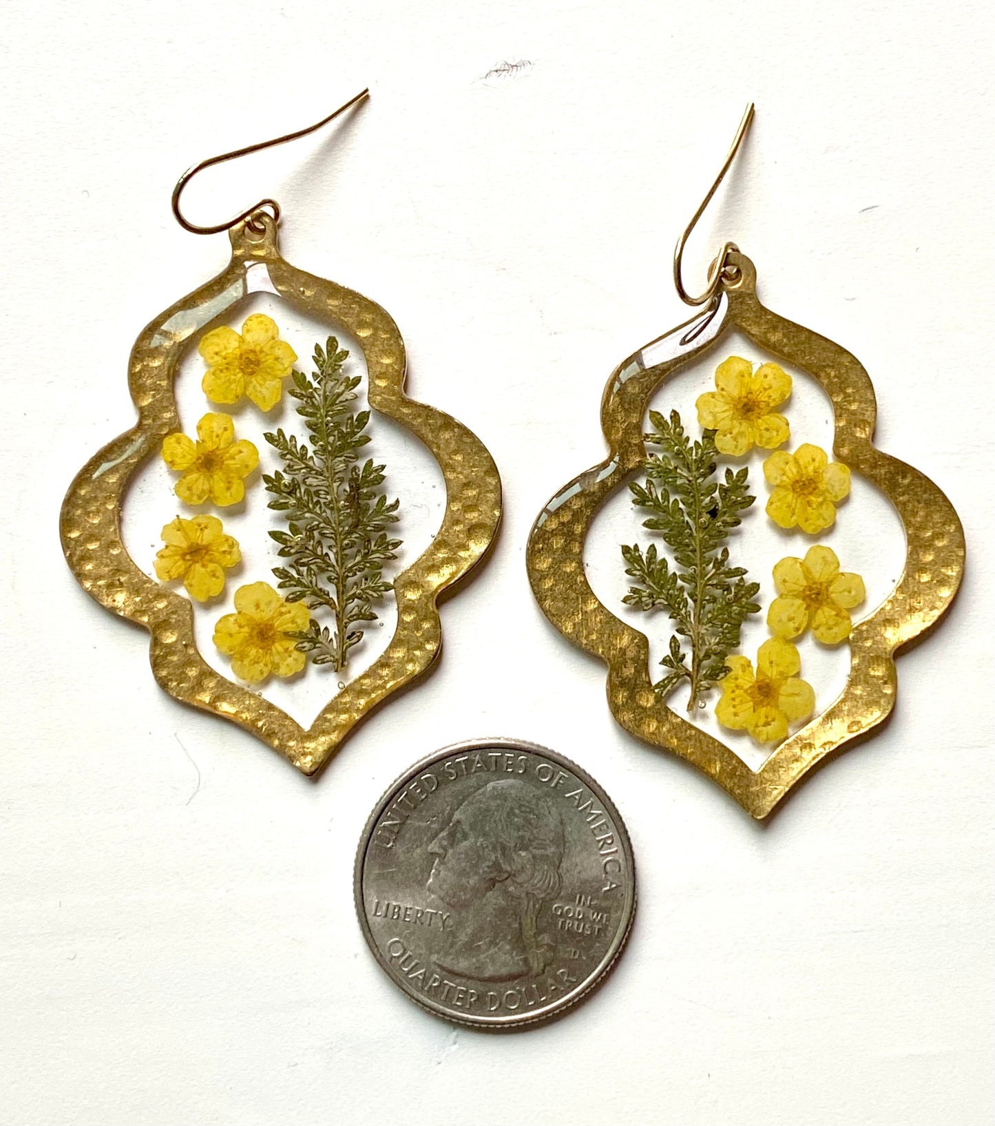 Yellow Plum Blossom Earrings