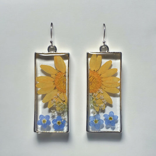Orange Daisy, Blue Forget-Me-Nots and Queen Anne’s Lace