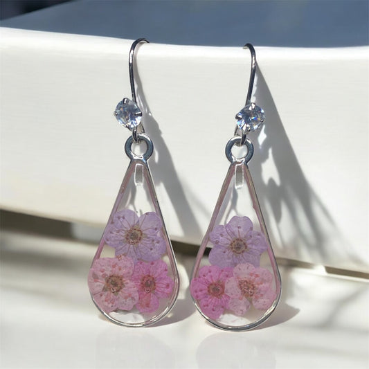 Pink, Light Pink and Purple Plum Blossoms