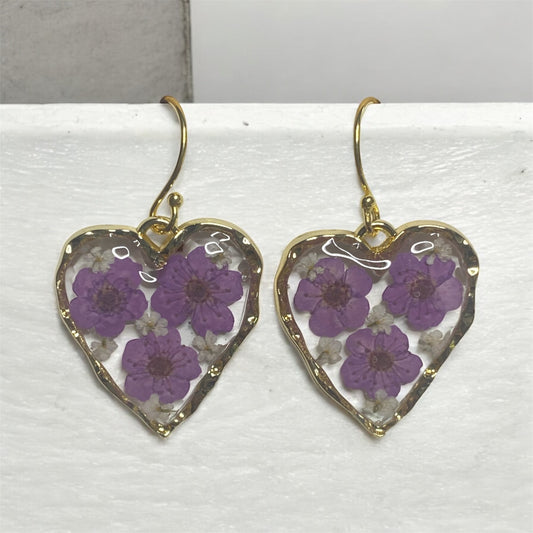 Purple Plum Blossoms with pieces of Queen Anne’s Lace