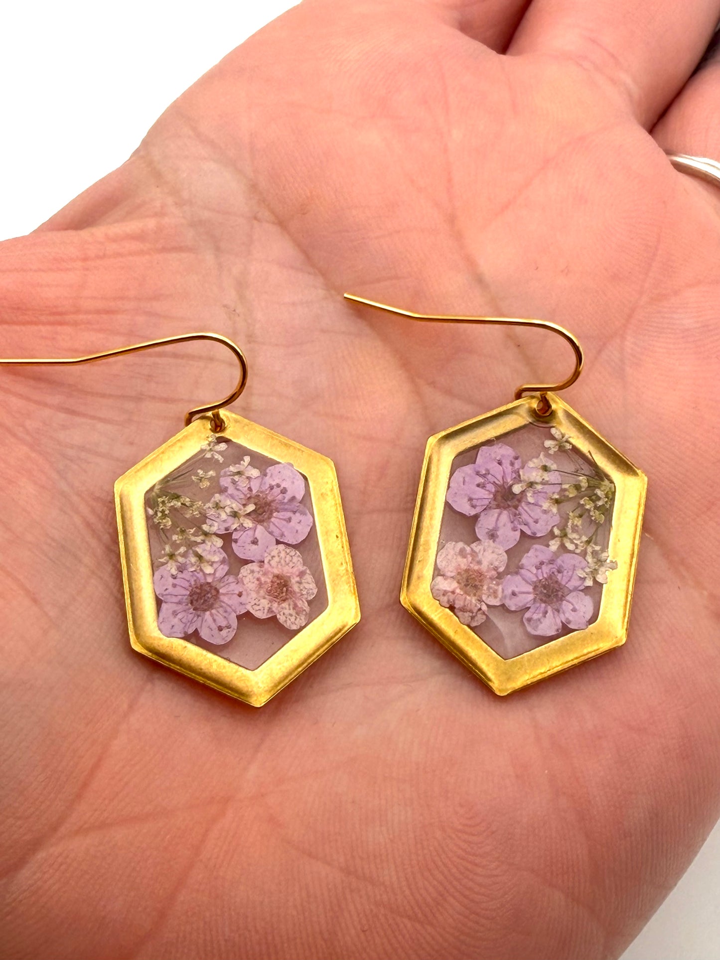 Purple and Pink Plum Blossoms with Queen Anne’s Lace