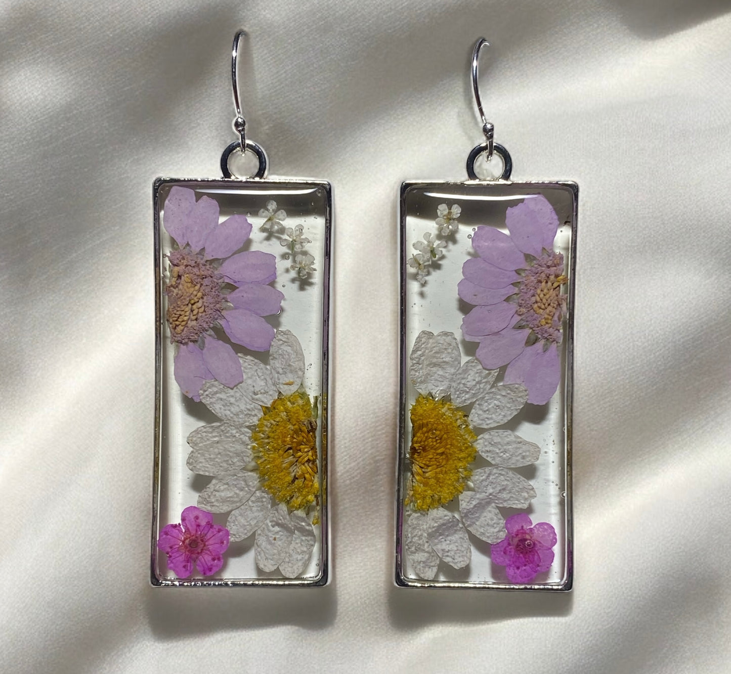 Light Purple and White Daisies, with Plum Blossoms and pieces of Queen Anne’s Lace