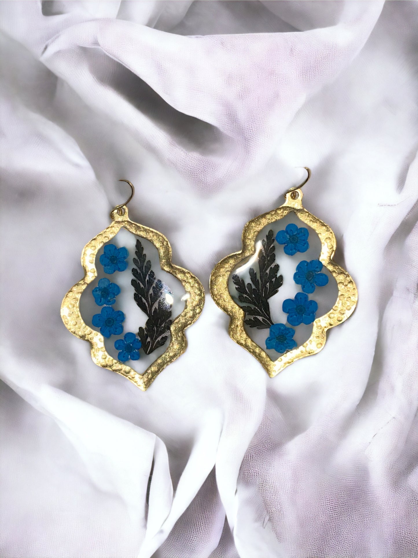 Black Fern with Blue Plum Blossoms