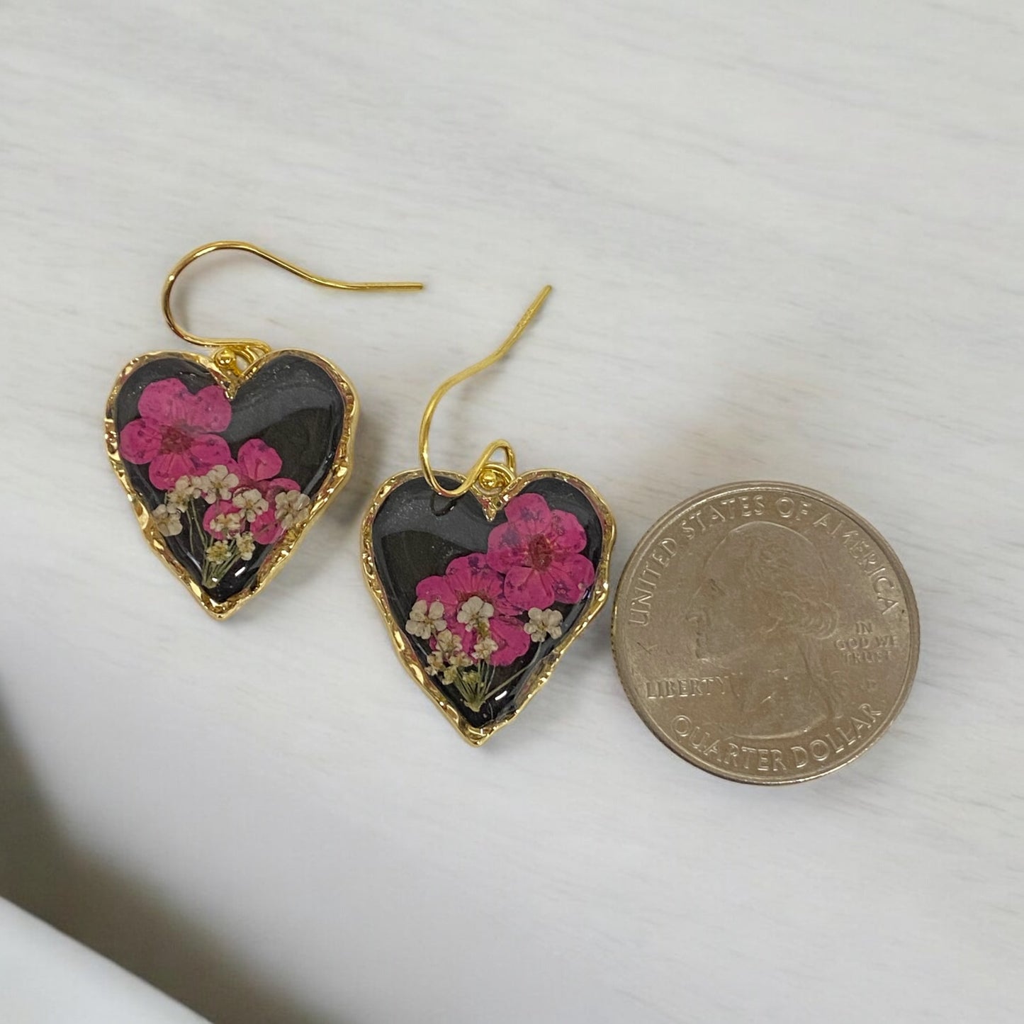Warm Pink Plum Blossoms with Queen Anne’s Lace