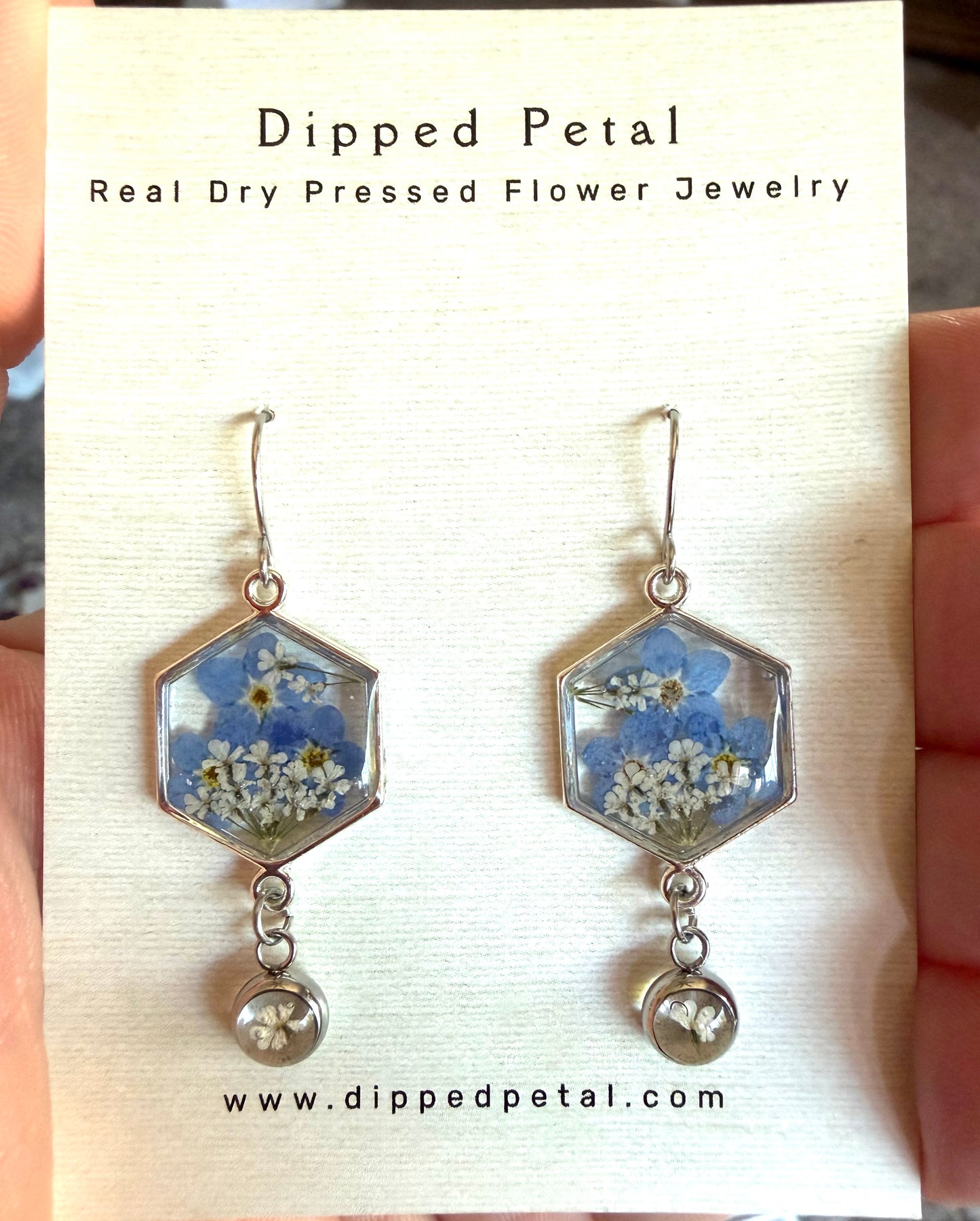 Blue Forget-Me-Nots with Queen Anne’s Lace