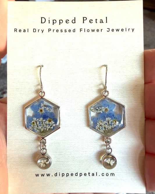 Blue Forget-Me-Nots with Queen Anne’s Lace