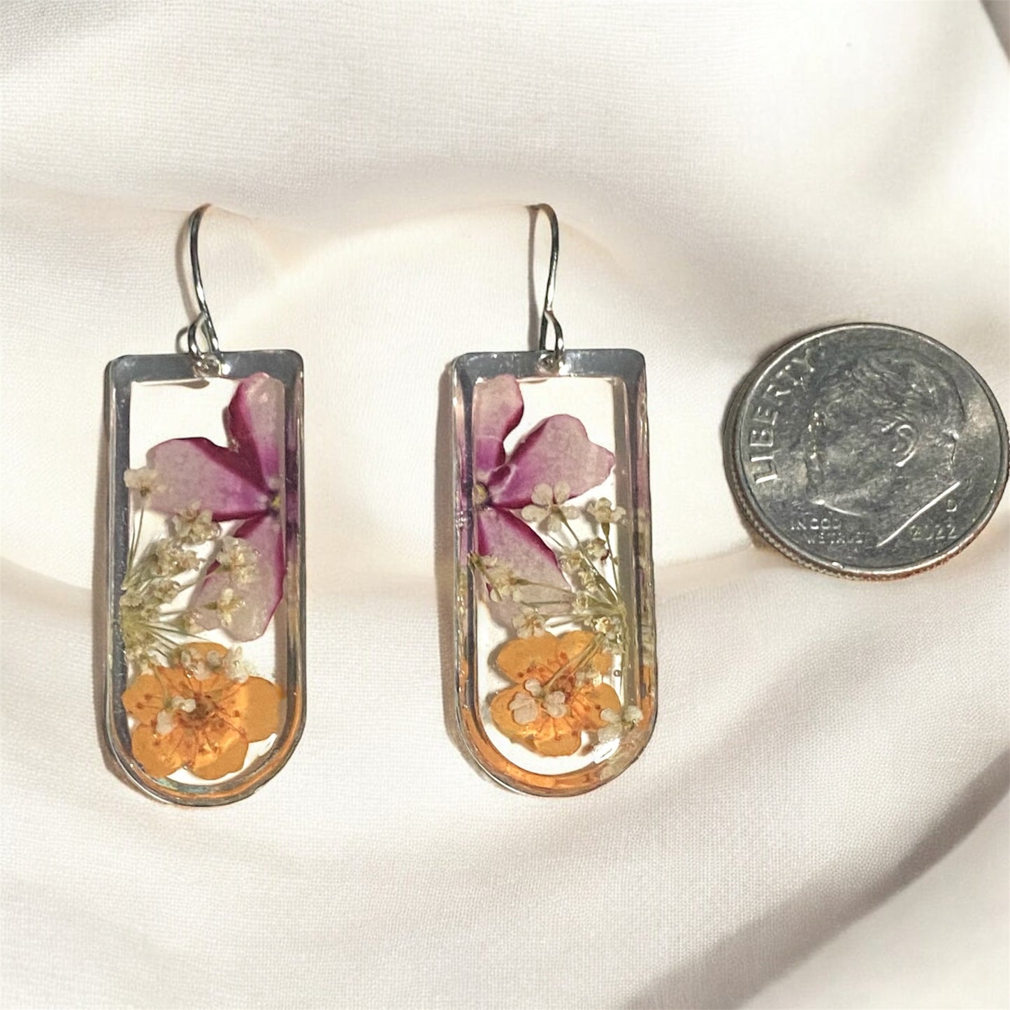 Orange Plum Blossoms, Verbena and Queen Anne’s Lace