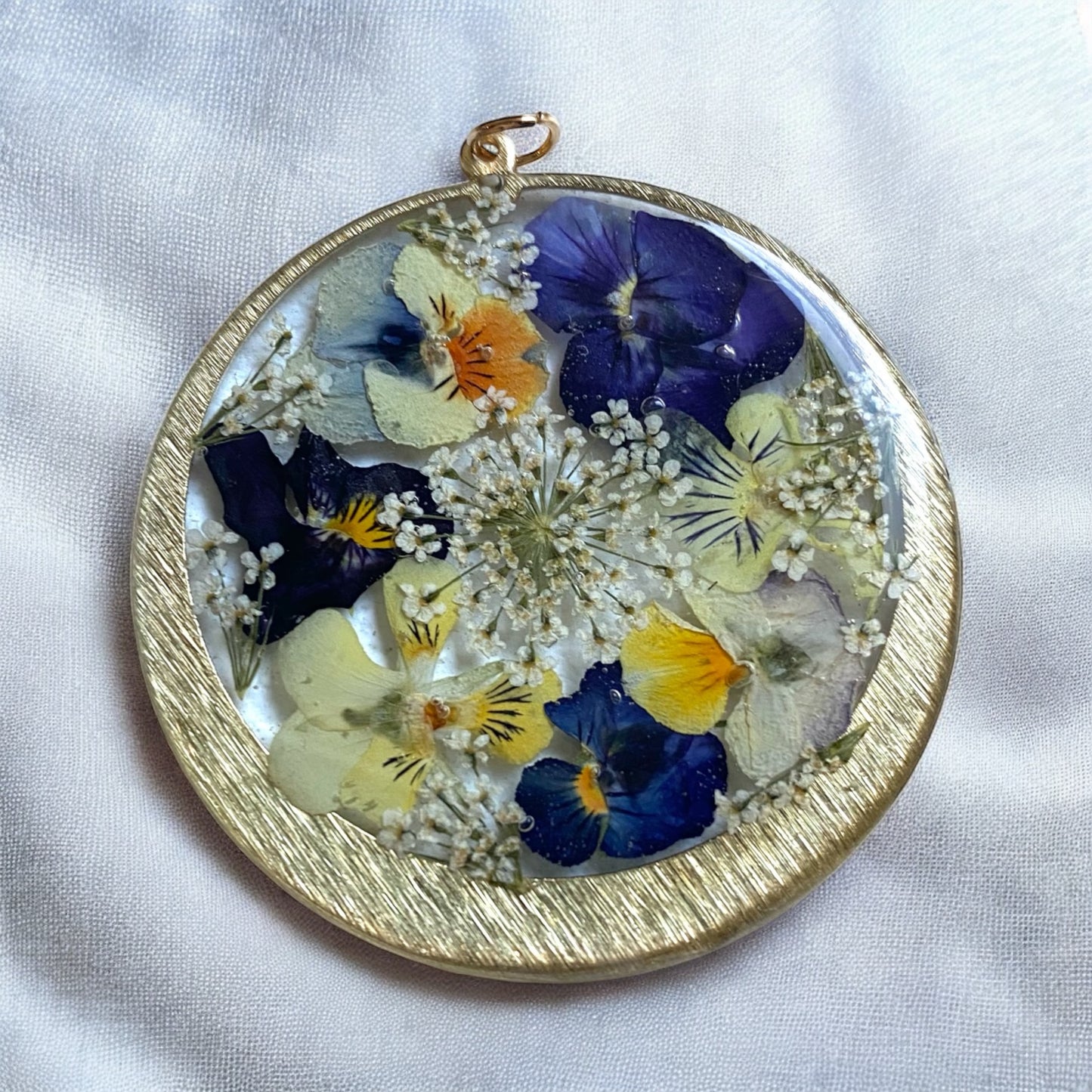 Dry Pressed Pansies and Queen Anne’s Lace