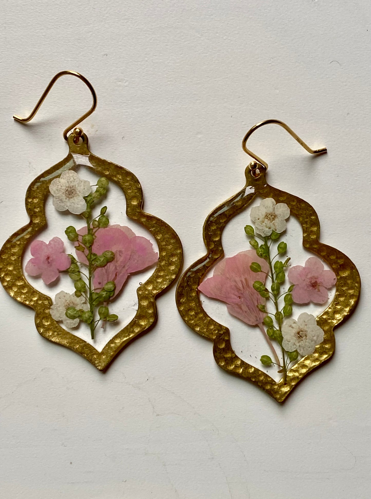 Pink Forget-Me-Nots, White Plum Blossoms, Pink Rapeseed and Pepperweed