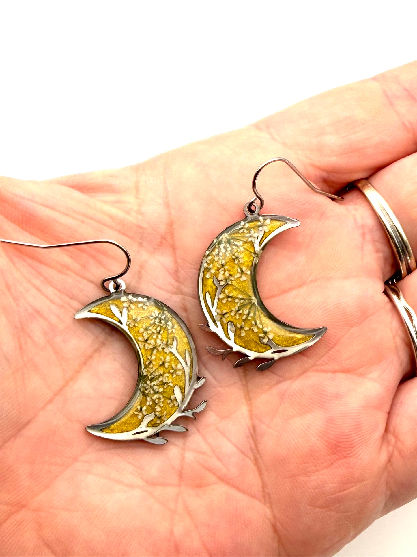 Gold Crescent Moons