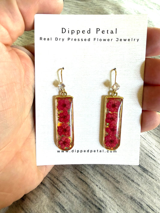 Glitter background with Red Plum Blossoms