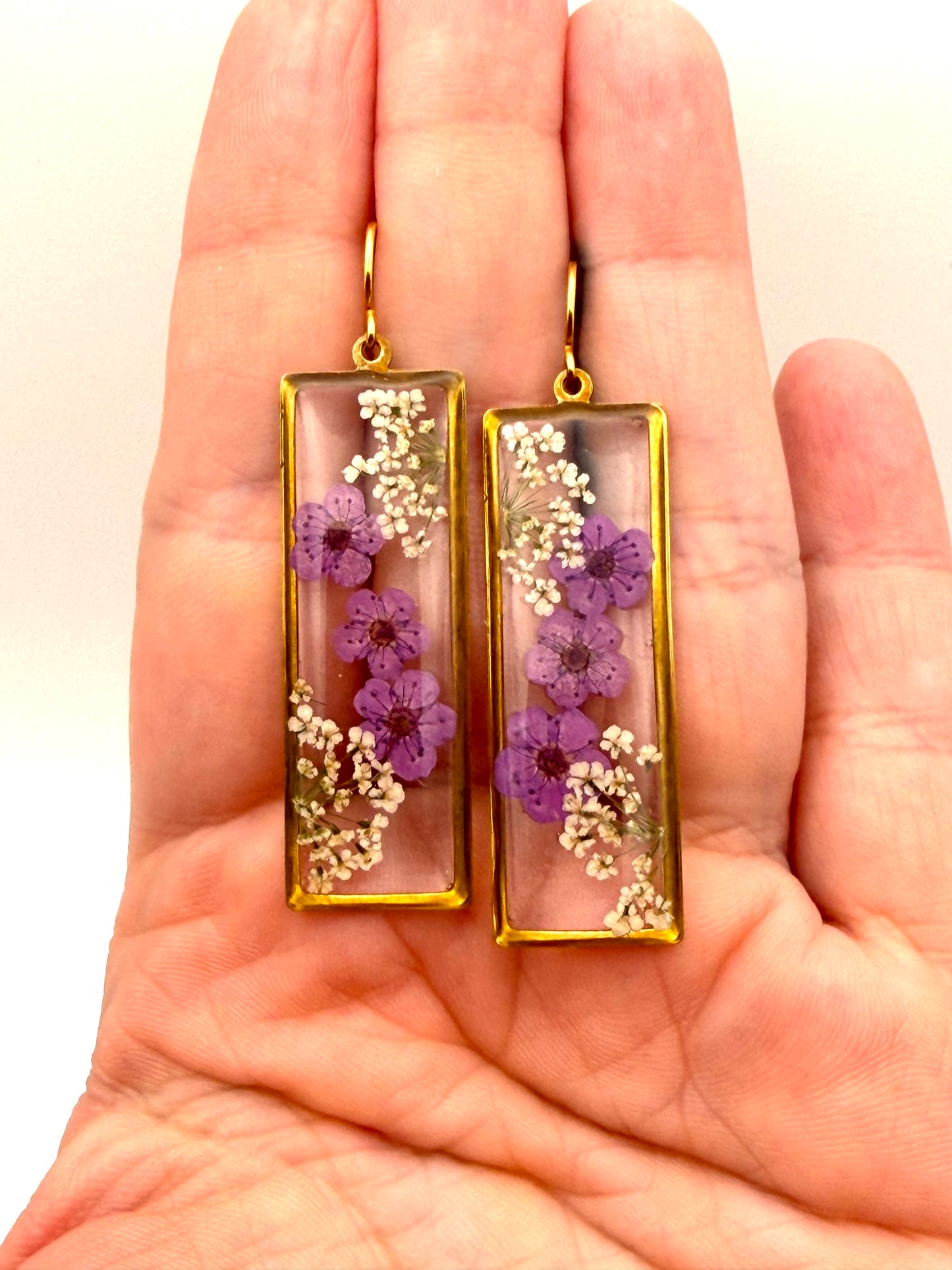 Purple Plum Blossoms with Queen Anne’s Lace
