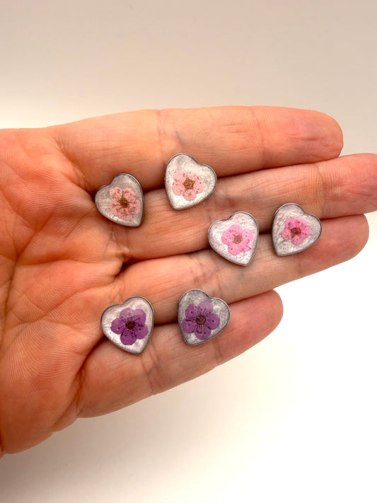 3 Pack of Stainless Steel Valentines Day Studs