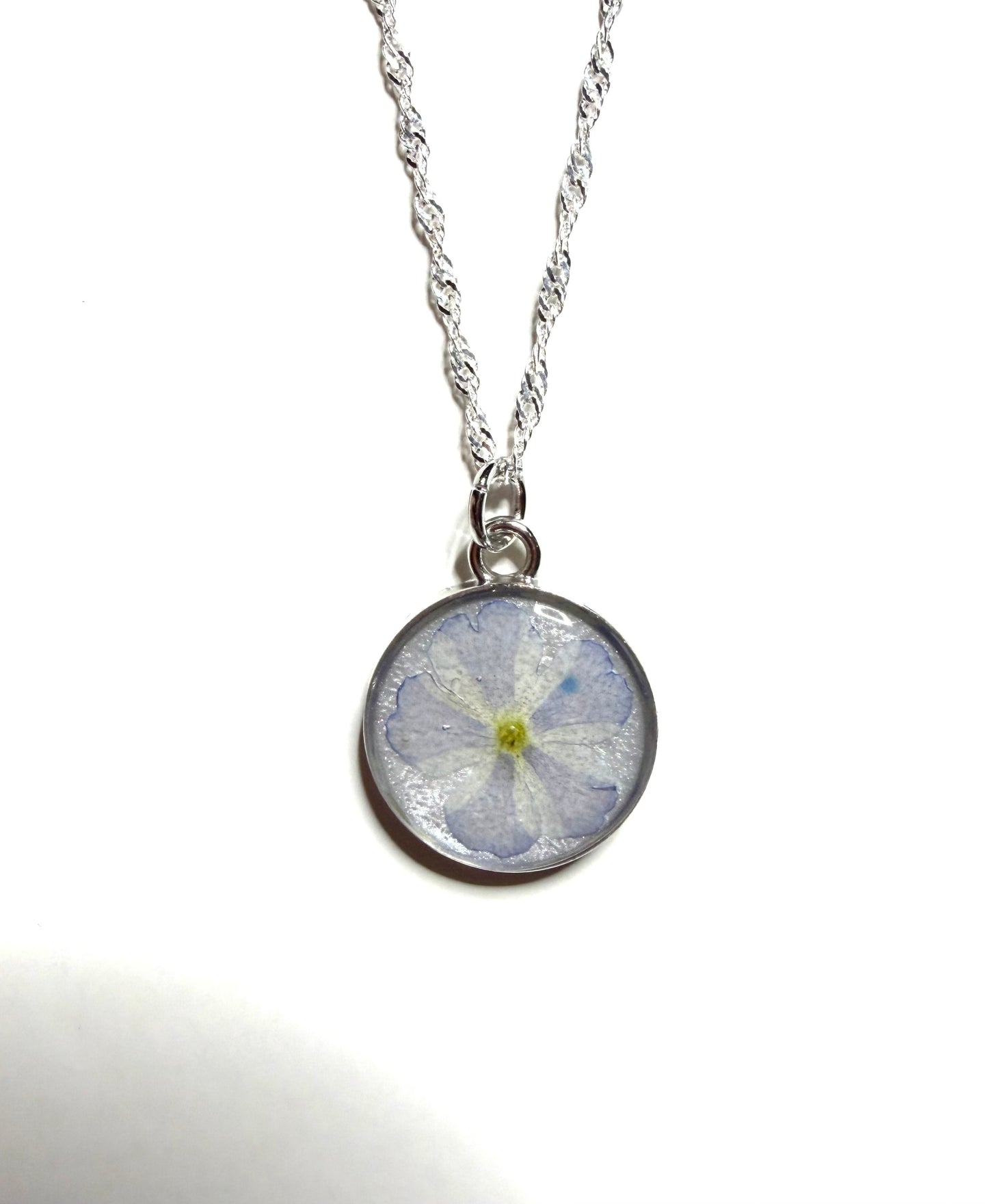 Opal Colored Mica Powder with a Soft Blue Verbena on top