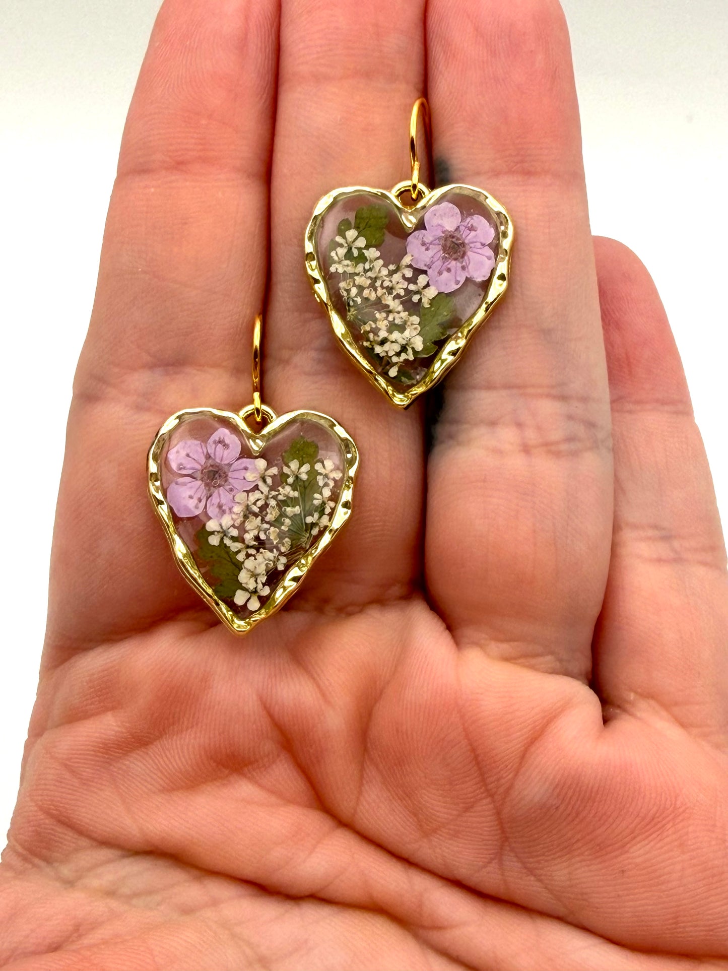 Light Purple Plum Blossoms, Fern, and Queen Anne’s Lace