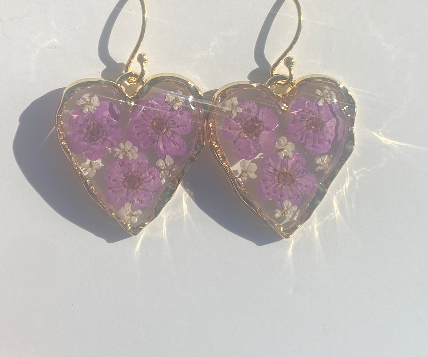 Purple Plum Blossoms with pieces of Queen Anne’s Lace