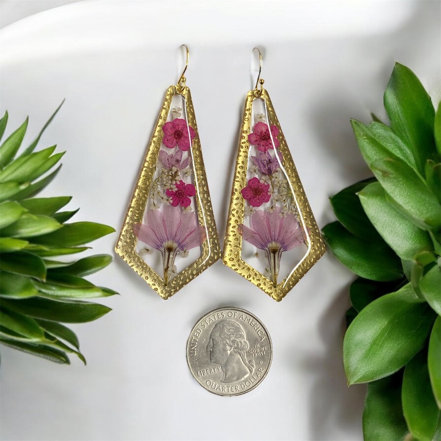 Pink Plum Blossoms, with Purple Wild Flowers with Queen Anne’s Lace and Pink Fairy Fan